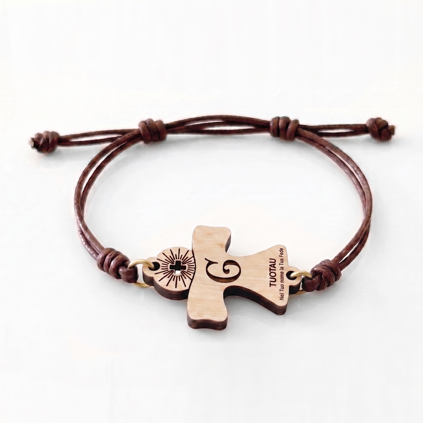 Iniziale G — bracciale in pioppo