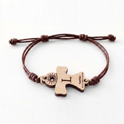 Iniziale L — bracciale in pioppo