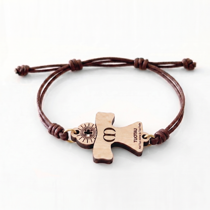 Iniziale M — bracciale in pioppo