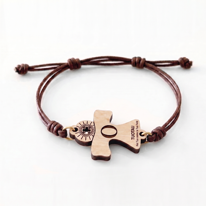 Iniziale O — bracciale in pioppo