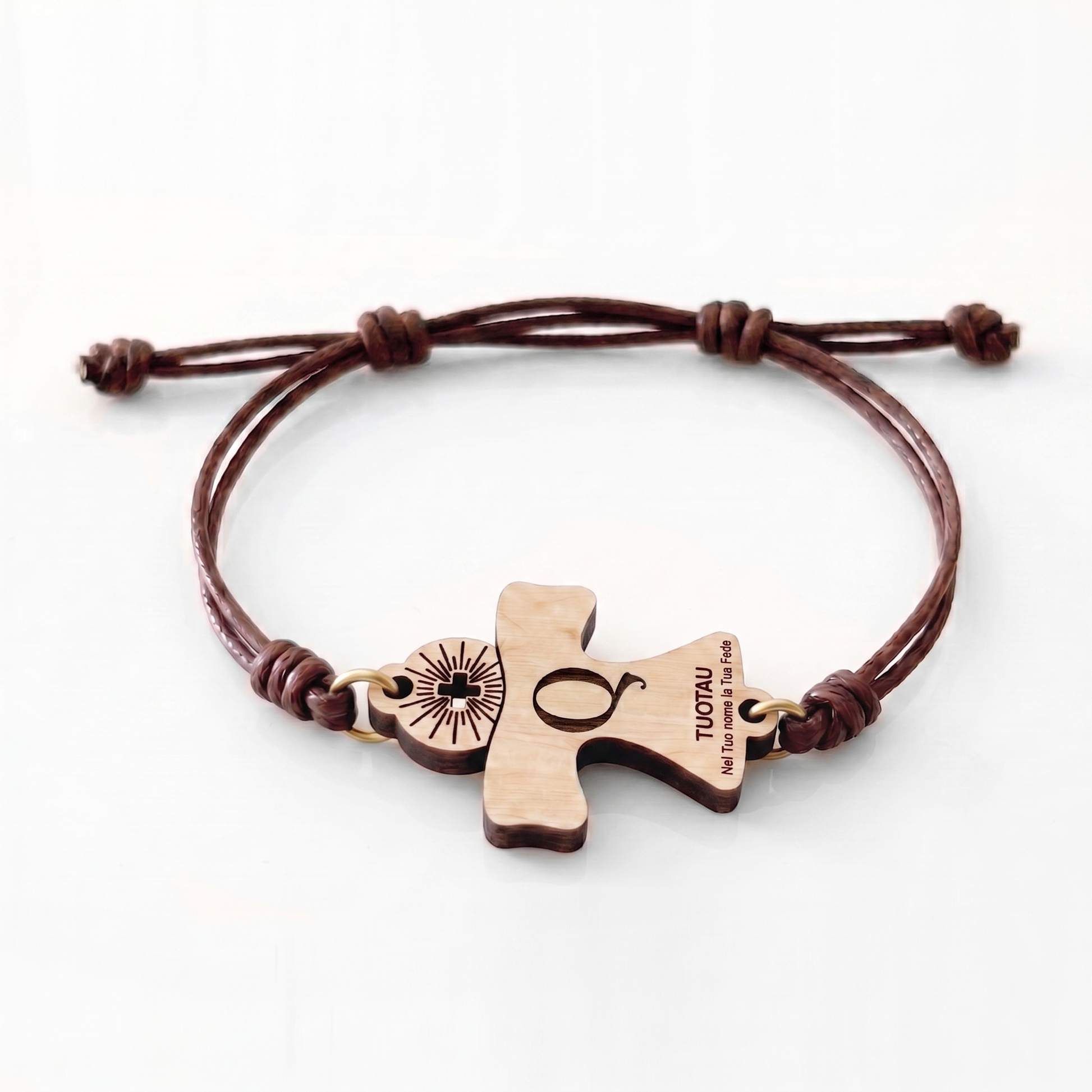 Iniziale Q — bracciale in pioppo
