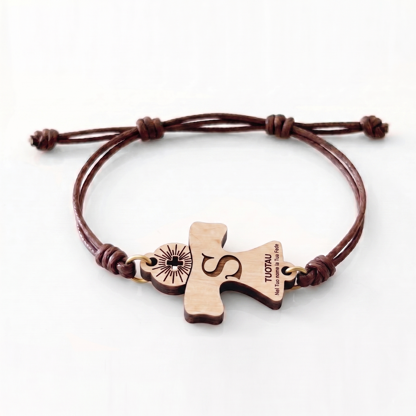 Iniziale S — bracciale in pioppo