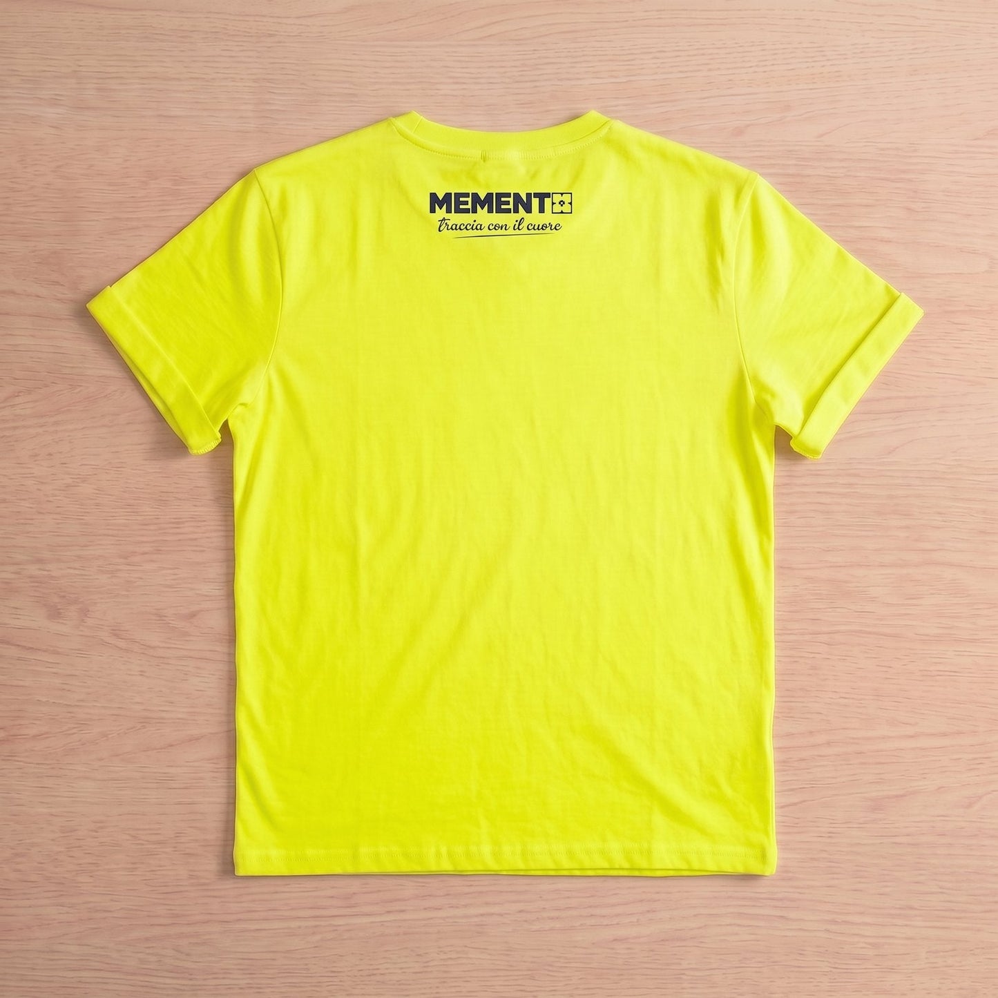Memento Ricamo multicolore e logo lato cuore — Gialla