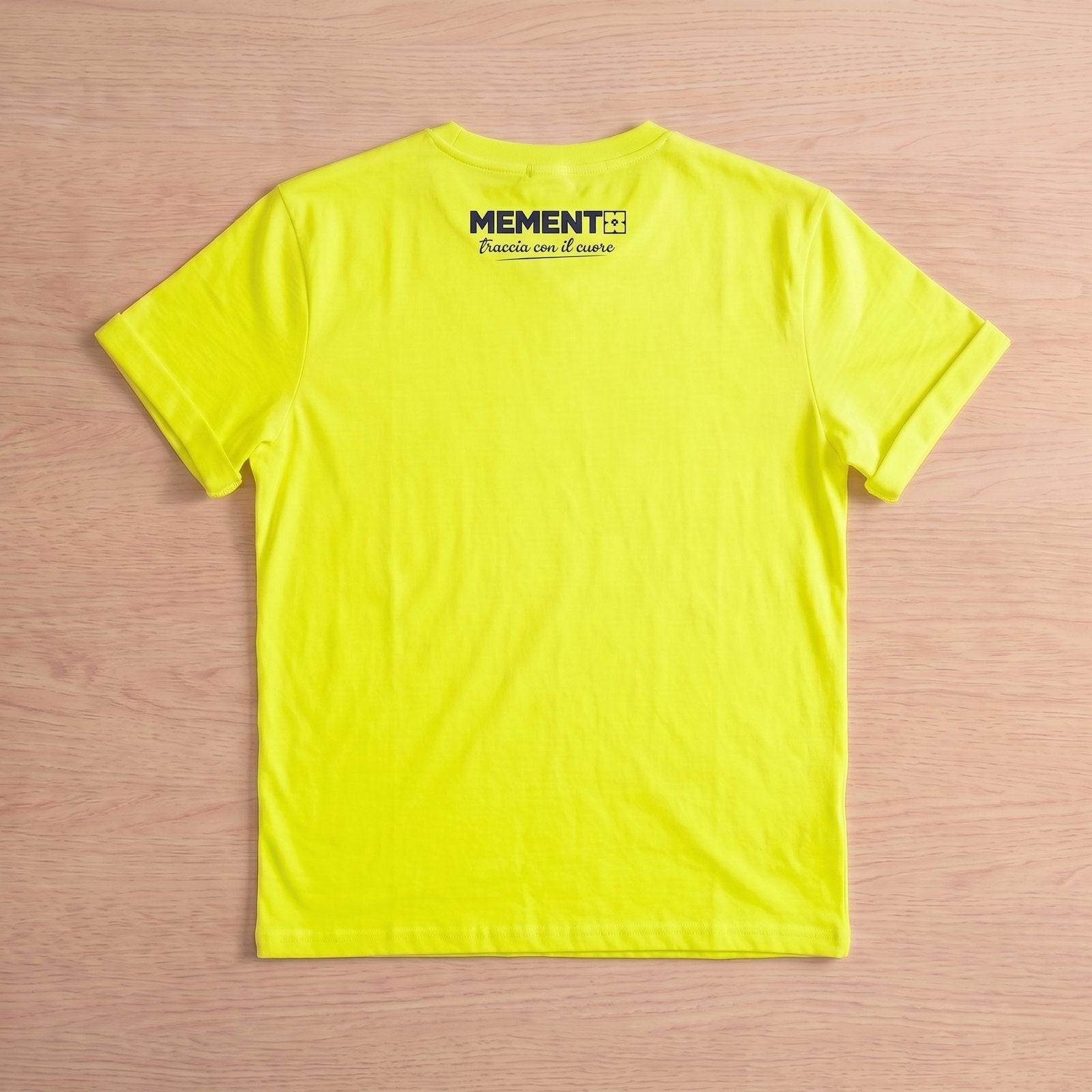 Memento Ricamo multicolore e logo lato cuore — Gialla