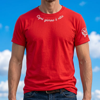 Memento Stampa + logo sulla manica — Rossa