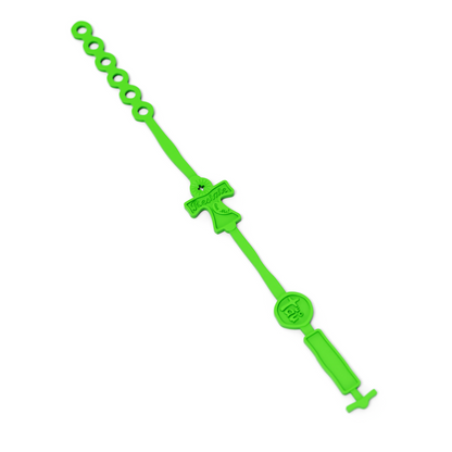 R-Estate — bracciale verde, disteso